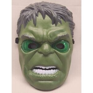 Kids Youth Incredible Hulk Mask 9" Tall‎ Thick Plastic Head Strap Stretched Out